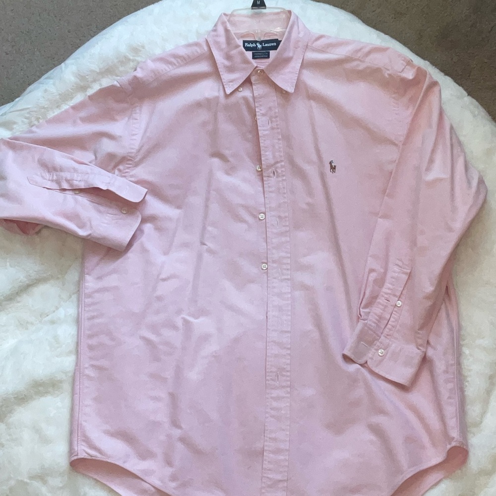 Polo by Ralph Lauren Men's Light Pink Button Down Shirt